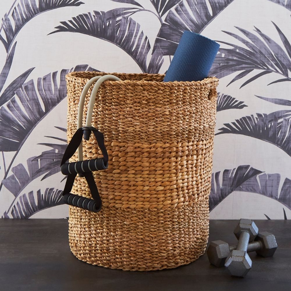 20" Tall Storge Cylinder Rope Basket